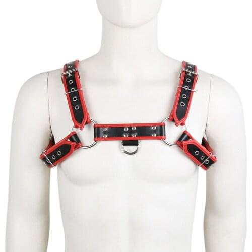 2020 New Adjustable PU Leather Belt Chest Straps Harness Body Clubwear Fetish Slave Bondage Restraints BDSM Sex Toys For Men Gay