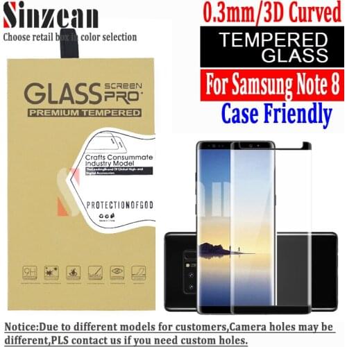 50pcs For Samsung Note 9/Note 8 Case friendly Tempered Glass Screen Protector (Full glue version available)