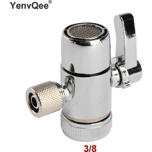 Faucet Adapter Diverter Valve Counter Top Water Filter 3/8 Inch Tube Silver Connector For Ro water Purifier System