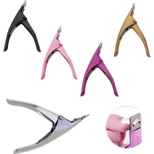 Y1UF Acrylic UV False Fake Nails Tips Manicure Cutter Clipper Tool Stainless Steel