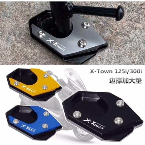 Motorcycle Accessories Kickstand Side stand Extension Enlarger Pad side bracket For XTOWN300i X-TOWN 125i 300i x town 125 300