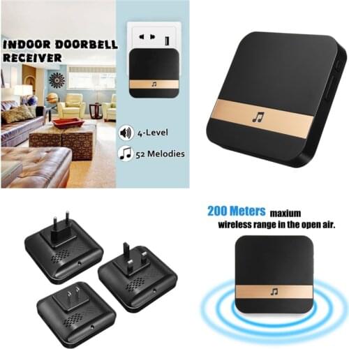 433MHz Wireless doorbell wireless ring door bell Smart Video Doorbell Chime Indoor ringbell 10-110dB Music Receiver