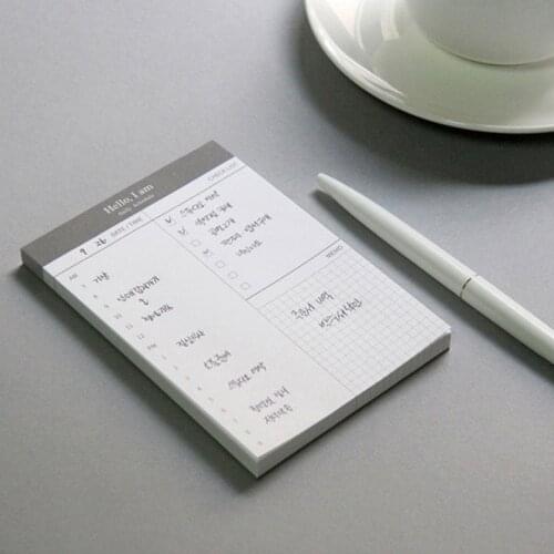 Mini Daily Planner Notebook Check List 12.4 X 8.5 cm 50 Sheets Office school supplies Agenda stationery