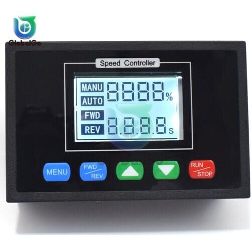 DC10-55V Digital Multifunctional Integrated DC Motor Speed Controller with Programmable Intelligent Timing Forward Rotation 12V
