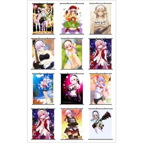 Coscase Japanese Decorative Pictures Anime Super Sonico SUPERSONICO Home Decor Wall Scroll Posters