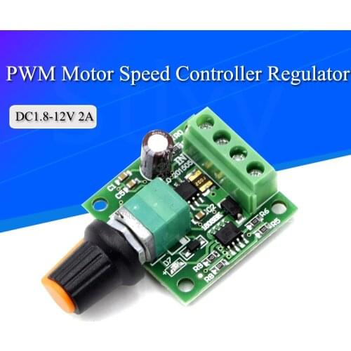 DC 1.8V 3V 5V 6V 12V 2A PWM Motor Speed Controller Low Voltage Motor Speed Control Switch PWM Adjustable Drive Module