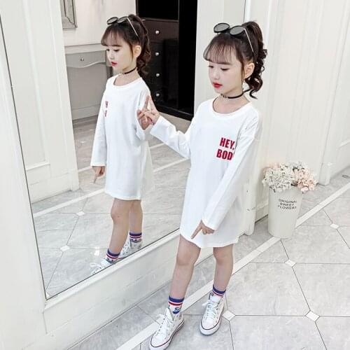 Girls Dress Letter Cartoon Cotton Kids Dresses for Girls Clothes Summer Autumn Dress Girls Princess Costume 4 6 8 9 10 12 Years