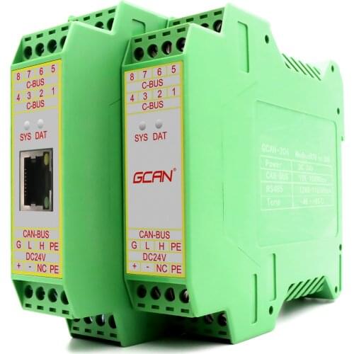 Modbus RTU/TCP to CAN-Bus gateway PLC extension CAN interface Ethernet or RS485 to CAN converter Modbus slave