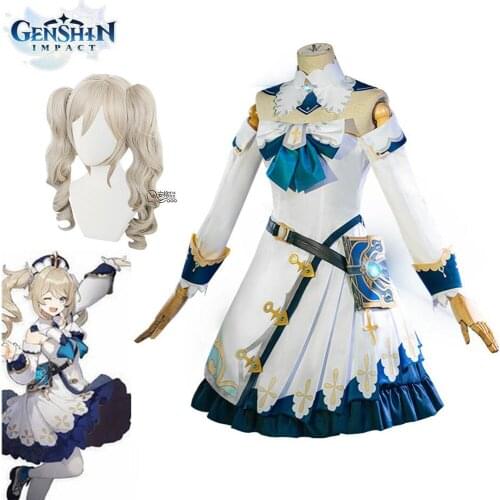 Genshin Impact Barbara Cosplay Costume Barbara Dress Cosplay Game Genshin Impact Costume Uniforms Book Women Halloween