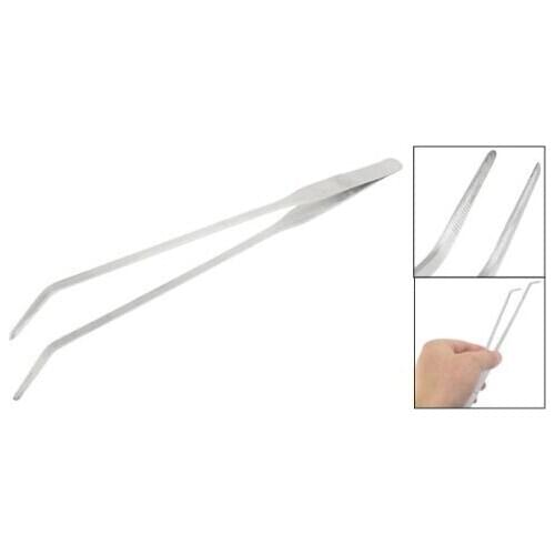 10.4" Long Stainless Steel Curved Tweezer for Fish Tank Plants
