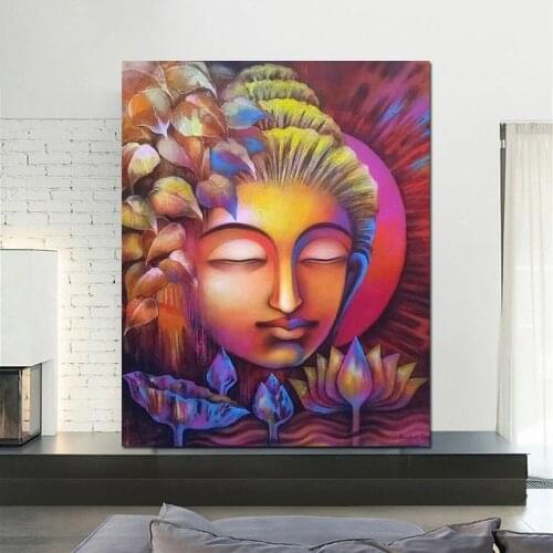Round drill Cross-Stitch Craft Wall Decor Buddha Arts Picture DIY 5D Diamond Embroidery Mosaic Painting room decoration
