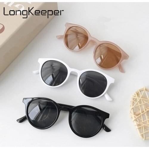 LongKeeper Fashion Retro Round Kids Sunglasses Brand Designer Boys Girls Children Sun Glasses Vintage Shades Eyewear Oculos