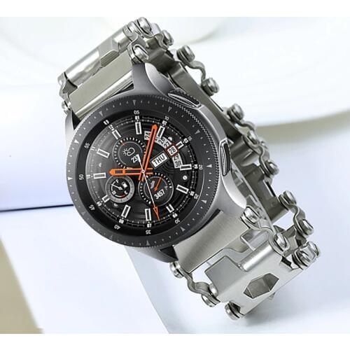 Metal Tool Straps For Samsung Galaxy Watch 46mm Gear S3 Watch Strap Bracelet Garmin Fenix 6pro HR 5X Watch Band With Screwdriver