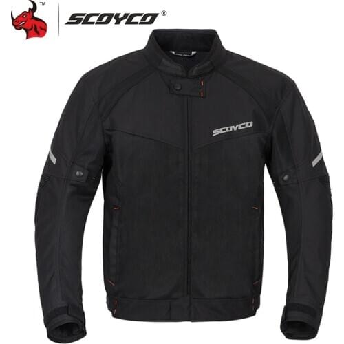 SCOYCO Summer Men Motorcycle Jacket Motocross Off-Road Jacket Motor Racing Jacket Breathable Mesh Moto Jacket Protective Gear