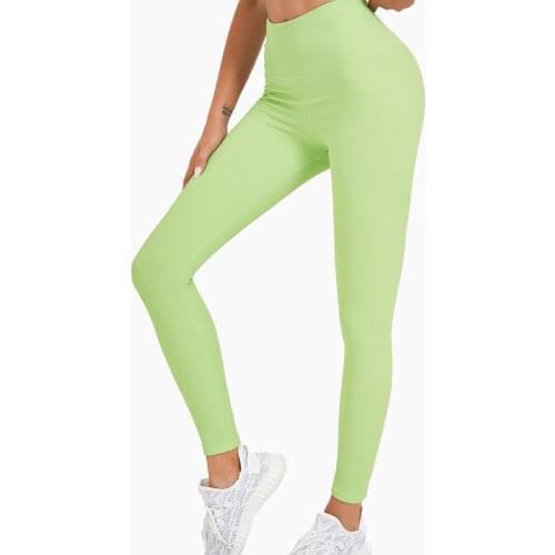 Soft High Elastic Sports Yoga Pants Fitness Pants for Gym Yoga Training Nylon High Waist Long Pants Butt Lift Push UP Tights
