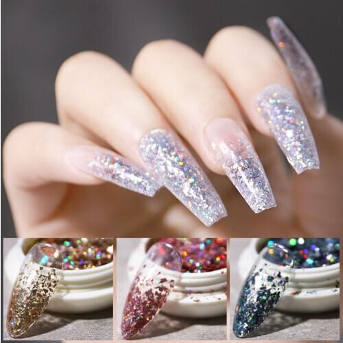 2021 Laser Star Fragment Stickers for Nail 1Pcs Fashion Irregular Art Decorations New Nails Accessories for Manicure Design