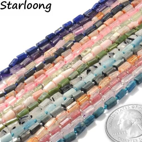Irregular Cylinder Amethysts Lapis Strawberry Quartzs Natural Stone Beads DIY Loose Strand for Jewelry Making Bracelet Necklace