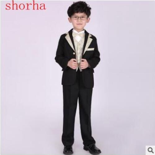 New Boys 2 pcs/set Wedding Suits for Boy Formal Dress Suit Boys wedding suit Kid Tuxedos Page boy Outfits 2-15year