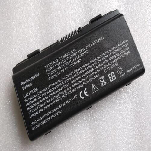 New A32-T12 for Asus T12C T12E T12F X5L X51C X51H X51R X51RL X5LJU X5LJV X5LDA X58LC X58L X58LDA X58LE A32-X51 laptop Battery