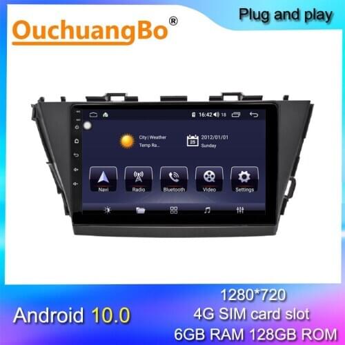 Ouchuangbo android 10 radio video player for Toyota Prius Plus Alpha 2012-2015 support 9 inch IPS screen DSP 6GB+128GB