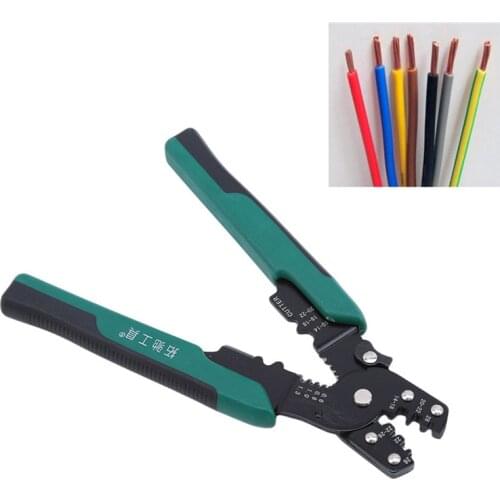 Cold Press Pliers Multi-Function Crimping Pliers Wire Stripper Car Connector Bolt Cutter Repair Handle Tool