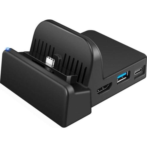 Portable Charging Stand Mini Switch TV Docking Station TV Converter Adapter For Nintendo Switch HDMI 3.0 USB Stand Charging Dock