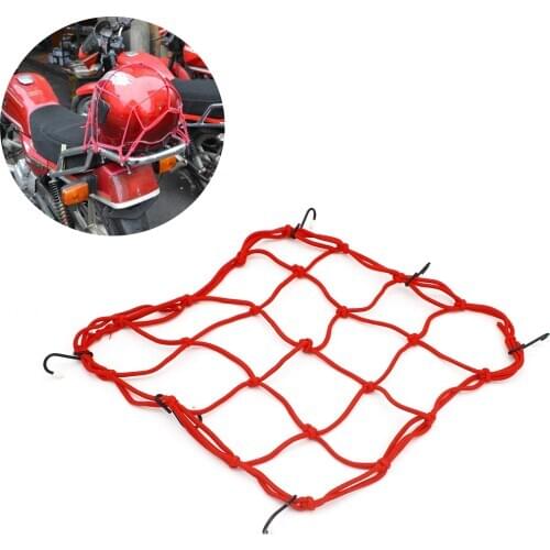 Strong Elastic Rope Cargo Helmet Nets Hold Down Luggage Organiser Net Universal Mesh Storage Bungee Carrier Net W/Hook