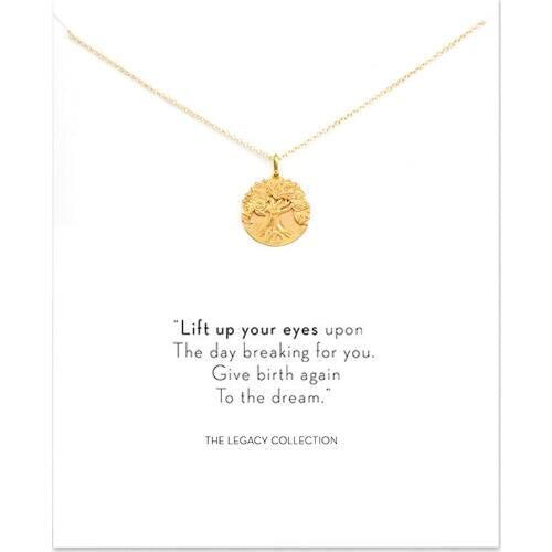 Romantic Jewelry Tree Of Life Round Pendant Necklace White Pearl Card Statement Choker Necklace For Women Girl Gift