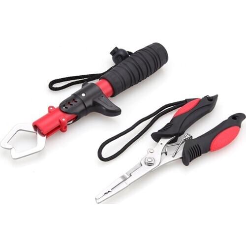 Fishing Gripper Stainless Steel Fishing Grip Set Control Outdoor Fishing Pliers Fish Tackle Fish Lip Gripper Fishing Tackle Tool