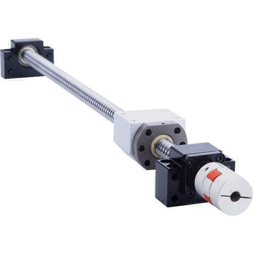SFU2505 CNC Ballscrew Set 25MM Ball screw SFU2510 End Machined + RM2505 2510 Ball Nut + BK20 BF20 End Support+ coupler 17x14