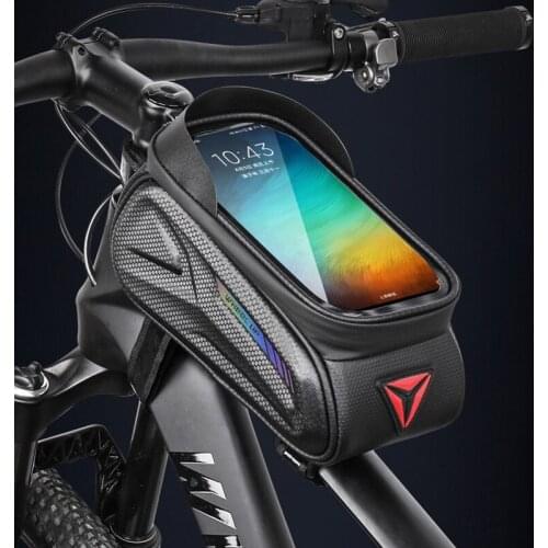 Bicycle Bag 7 Inch Touch Screen Phone Case Bag Top Front Tube Frame Cycling Bag Waterproof Handlebar MTB Bike Accessories XA191Q