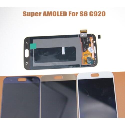 Super AMOLED For Samsung Galaxy S6 G920 G920i G920F LCD With Touch Screen Digitizer Assembly+open tools