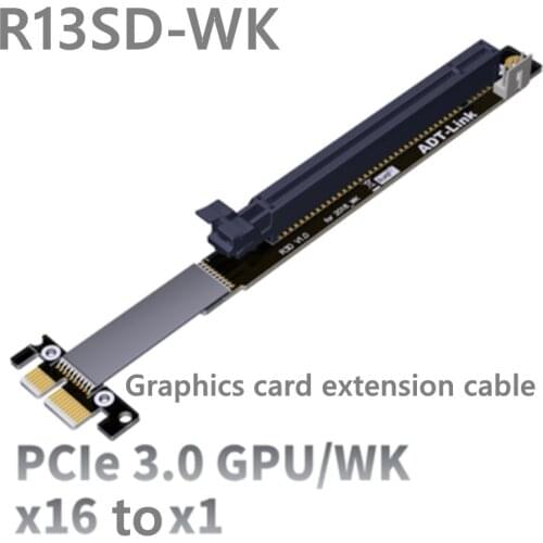 ADT-Link PCI express 3.0 x1 Extension Cable PCIe x1 x16 extender adapter jumper for BTC mining GPU PCIe extension