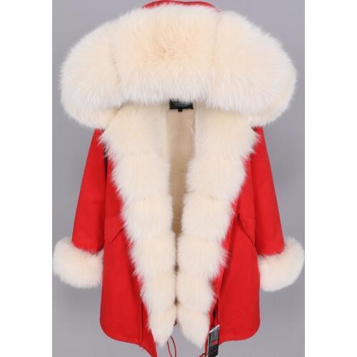 Maomaokong winter womens clothing The New Artificial hair Lining Fur pike Oversized Fox hair Fur collar Park coat