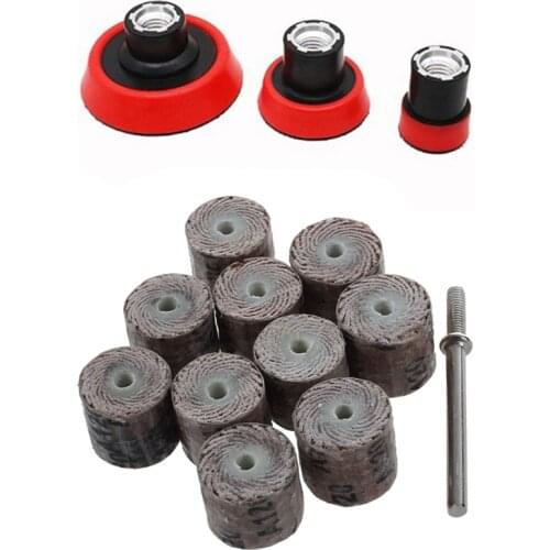 10PCS 12 x 14 x 3mm 120-Grit Brush Grinding Tool with Plate Backing Pad Sponge Polishing Car Wash and Care Tools