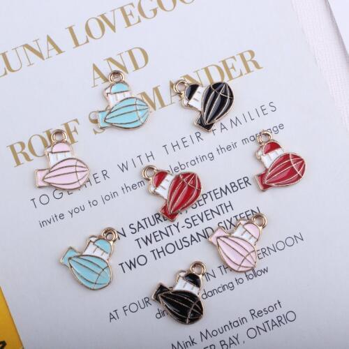 10pcs 17*15MM DIY enamel Submarin charms Korea accessories KC gold alloy small bracelet Submarine pendant metal dangle jewelry