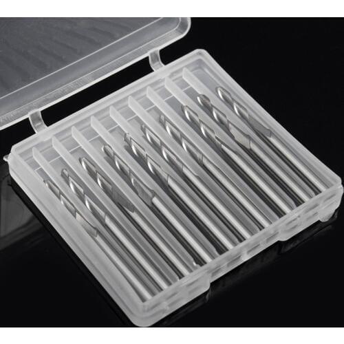 10Pcs/set 38mm Ball End Milling Cutter Mills Router Drill Bits Tool 3.175X2mm Cutting Edge