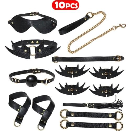 High quality Erotic Sex Luxury 10 PCS Japanese Adult Game Play SM Sex Toys Set BDSM Bondage Restraint Suit Adult Toy For Couple