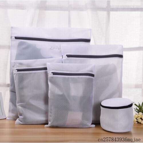 200pcs Laundry Wash Bags Mesh Drying Bag Clothes Lingerie Protection Drying Bag for Washing Machine Black and White