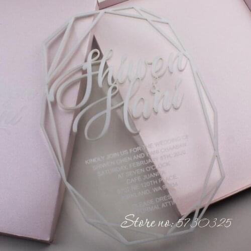 3D Unique Gold Wedding Invitations Hot Foil Personalized Invitations Boxed Wedding Invitation Cards Laser Cutting Invitations