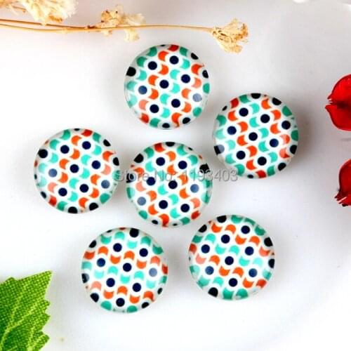 40PCS 12mm)/Round12mm 20mm 25mm 30mm Glass Cabochon DIY For jewelry finding Cameo Setting ,Dome Flat Back Beads-201-47