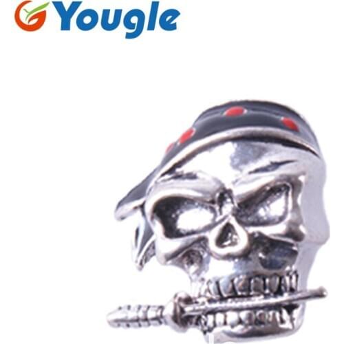 50 pcs/Lot Skeleton Skull Paracord Pendant Flashlight Bracelet Pendant Black Hood No.3