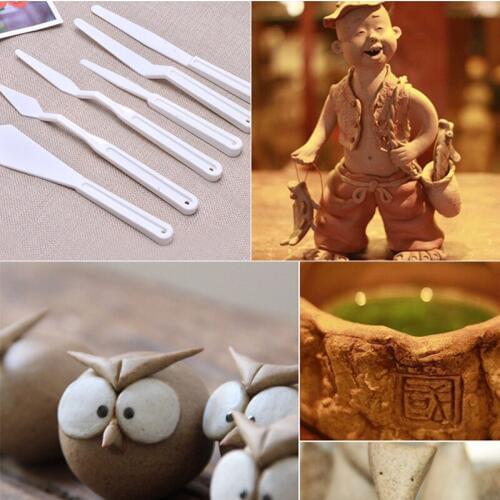6Pcs Clay Sculpture Figurine Tool artistic fatlute ceramic Plastics tool Playdough Tool Ceramic Arts Pottery Ceramics Craft Tool