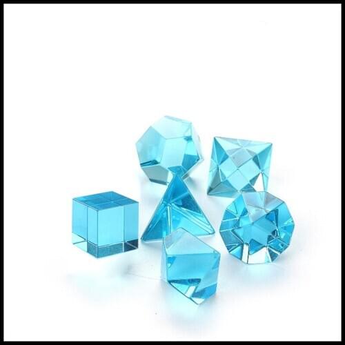 Aquamarine Gemstone Digital Creative Polyhedron High-quality Raw Materials Game Dice Decoration Holiday Gifts