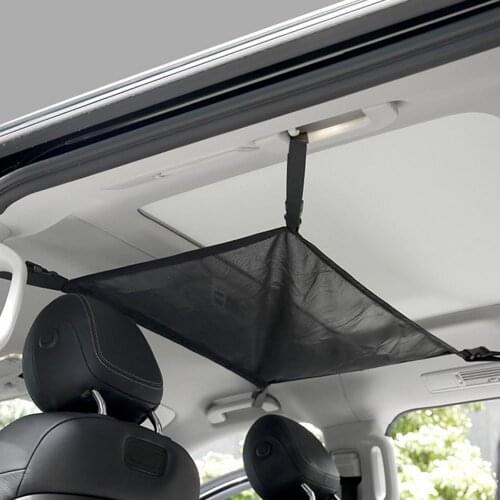 Car Net Pocket Storage Ceiling Roof Cargo Net In The Trunk Interior Bag For Car Container Universal Automotive Accessories