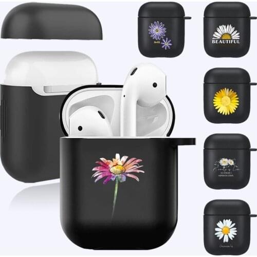 AirPods Cases for Apple Airpods 1st /2nd Generation Soft Silicone Bluetooth Wireless Earphone Cover Daisy series pattern