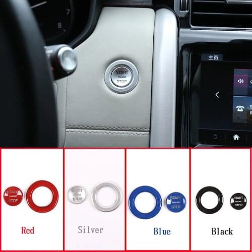 For Land Rover Discovery Sport LR5 Range Rover Sport Vogue Evoque Part Red/Silver/Blue Car Engine Start Stop Button Trim Cover
