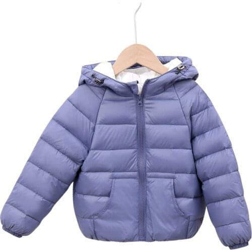 2020 Winter Short Coat For Girls Thin Section Childrens Autumn Jacket Fashion Baby Boys Down Jacket Windproof Kids Windbreaker