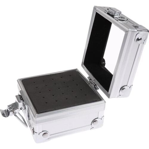 Nail Drill Grinding Bit Display Storage Container Holder Box Nail Polishing Head Stand Metal Organizer Case