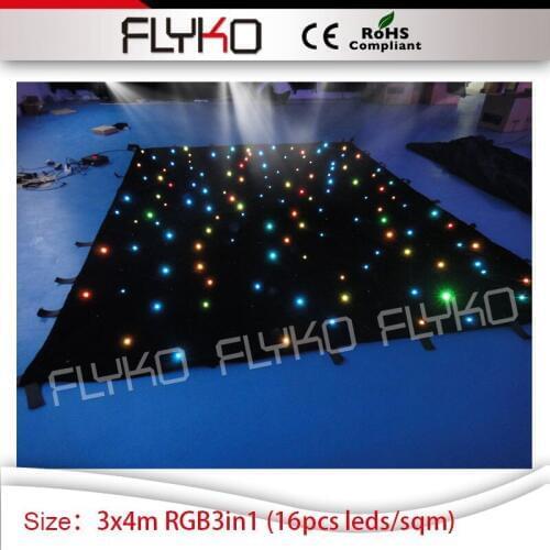Flexible led curtain display wedding lighting colored led lights 3m*4m dj led star curtain